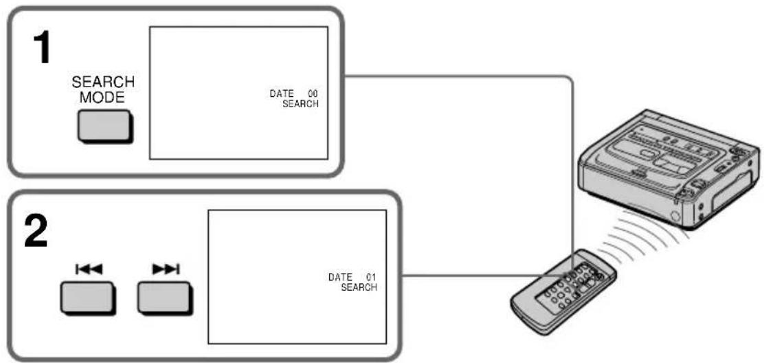 SONY GVD200E - Suchen eines Aufnahmedatums - Datumssuche - 2
