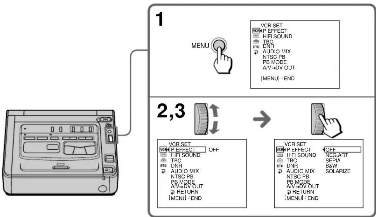 SONY GVD200E - Wiedergeben einer Kassette mit Spezialeffekten - Bildeffekt - 3