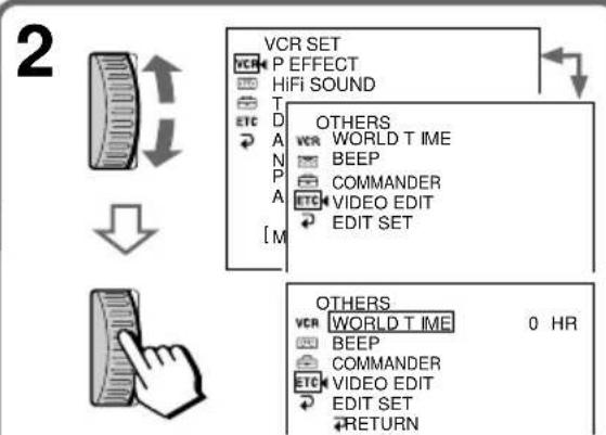 SONY GVD200E - Einstellen des Videorecorders -   Andern der   Menüinstallungen - 1