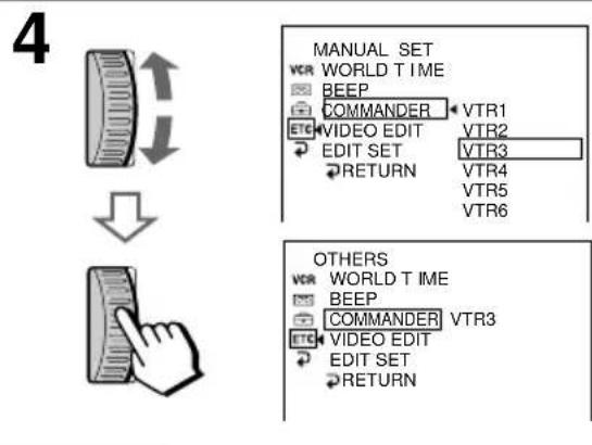 SONY GVD200E - Einstellen des Videorecorders -   Andern der   Menüinstallungen - 2