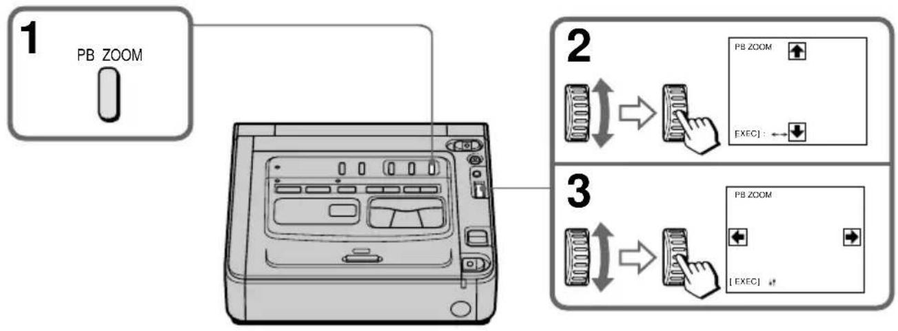 SONY GVD200E - - Weitere Funktionen —   Vergroßern von Wiedergabebildern   -PB ZOOM (Wiedergabe-Zoom) - 1