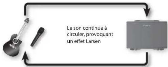 ROLAND AC40 - Qu'est-ce que l'effet Larsen acoustique ? - 1