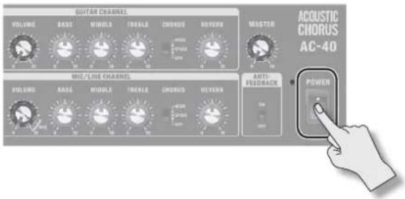ROLAND AC40 - Ein- und Ausschalten - 2