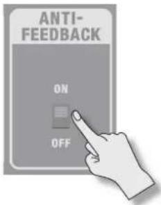 ROLAND AC40 - Turn the [ANTI-FEEDBACK] switch "ON." - 1