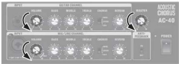 ROLAND AC40 - Turning the Power On/Off - 1