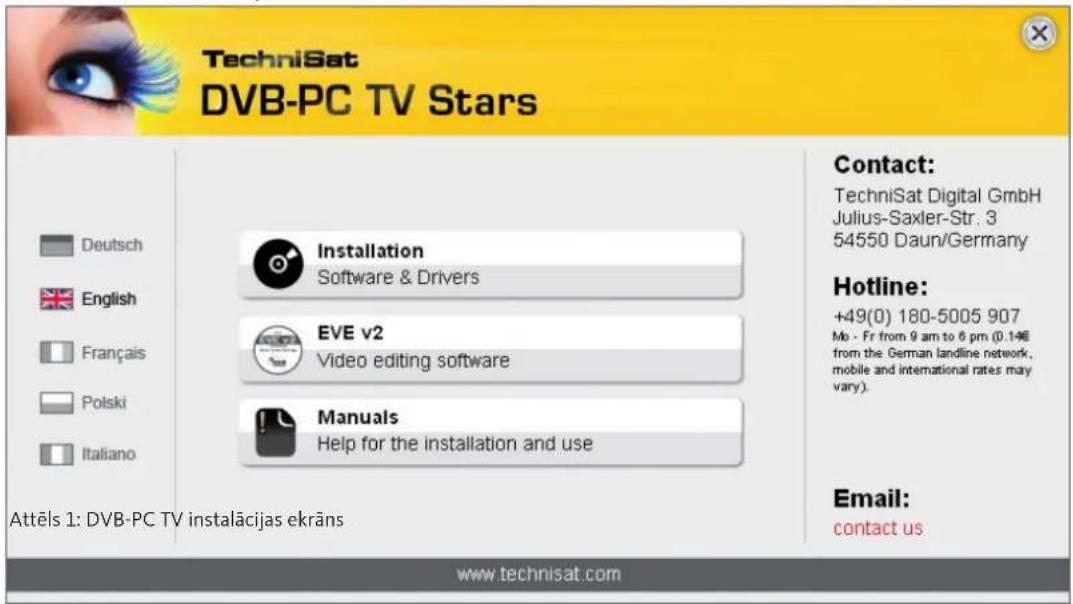 TECHNISAT SkyStar S2 - Draiveru un programmaturas pakotnu instalacija - 1