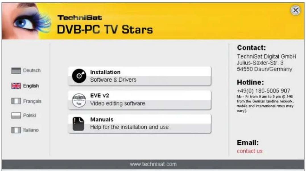 TECHNISAT SkyStar S2 - Installing the driver and software package - 1