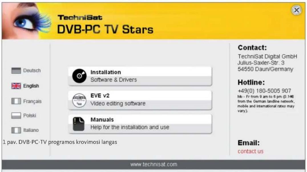 TECHNISAT SkyStar 2 eXpress HD - Tvarkyklès ir programinės įrangos paketų diegimas - 1