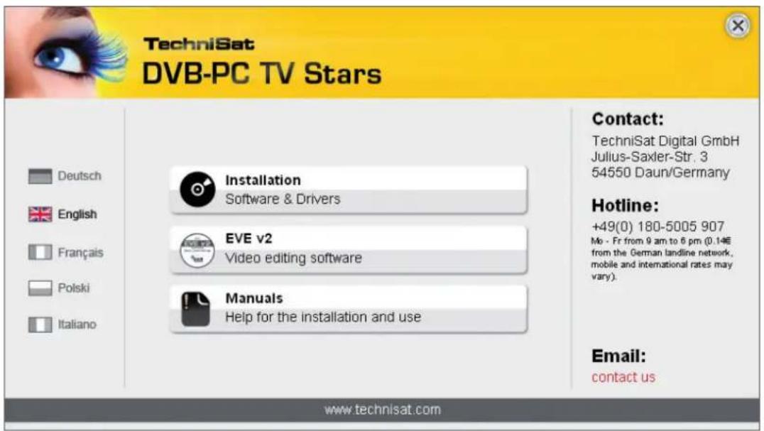 TECHNISAT SkyStar 2 eXpress HD - Installing the driver and software package - 1