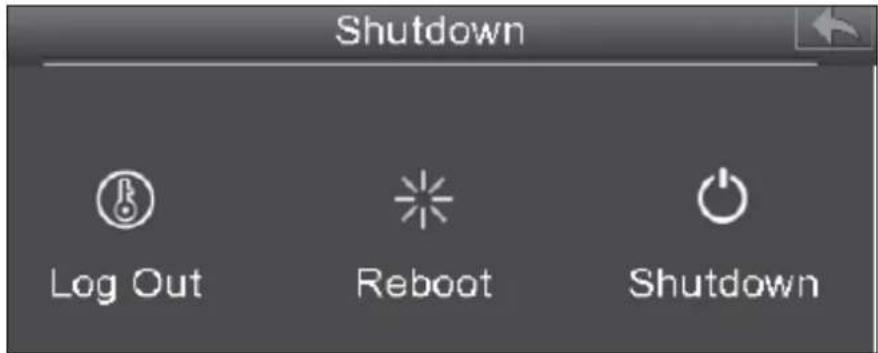 EBODE IPV4NVR - Log Out, Reboot or Shutdown - 1