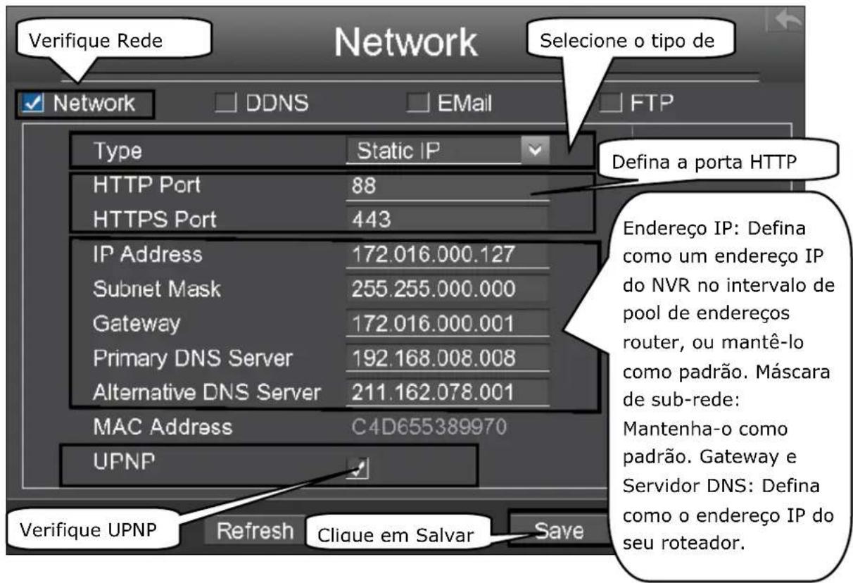 EBODE IPV4NVR - Informacoes Configurar rede. - 1