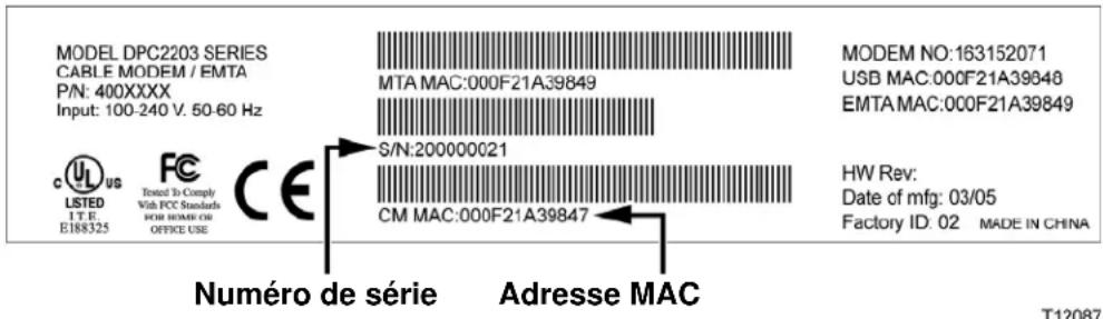 CISCO EPC2203 - Adresse-vous à votre opérateur local - 1