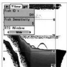 HUMMINBIRD Matrix 37 - Fenêtre sonar en temps réel (RTS) (exclusivement en mode d'affichage Sonar) - 1