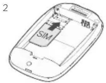 TP-LINK M7650 - Einsetzen der SIM-Karte und des Akkus - 2