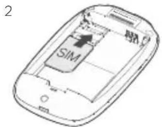 TP-LINK M7650 - Installation af SIM-kort og batteri - 2