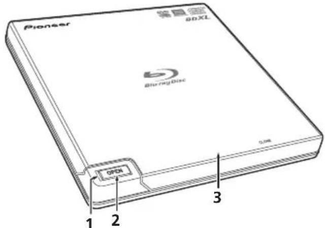 PIONEER BDRXD05W - Cubierta del disco - 1