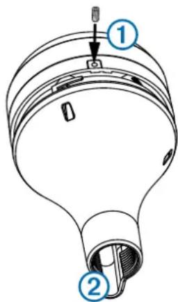 GARMIN GA 38 - Mounting the Antenna with the Cable Routed Through the Pole - 1