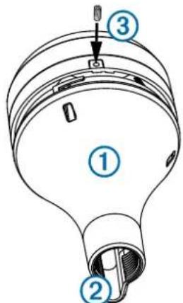 GARMIN GA 38 - De antennene bevestigen met de kabel buiten de paal geleid - 1