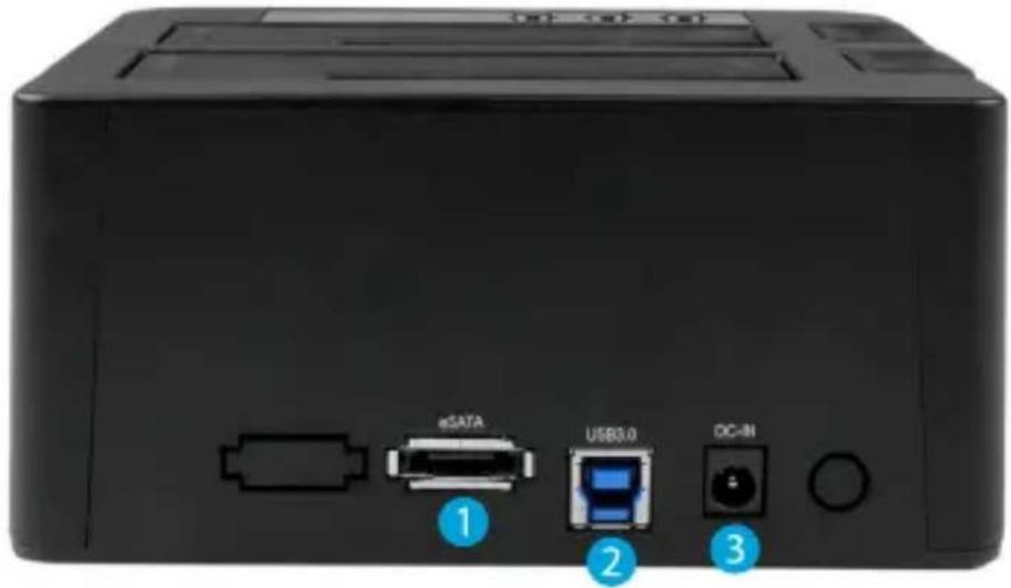 StarTech.com SDOCK2U33RE - Vue arrière - 1