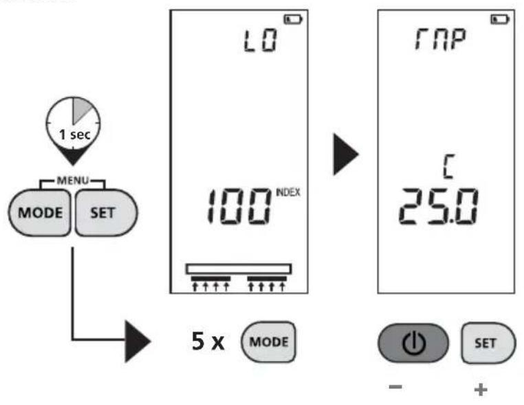 Laserliner MultiWetMaster - Kompensation för materialtemperatur - 1