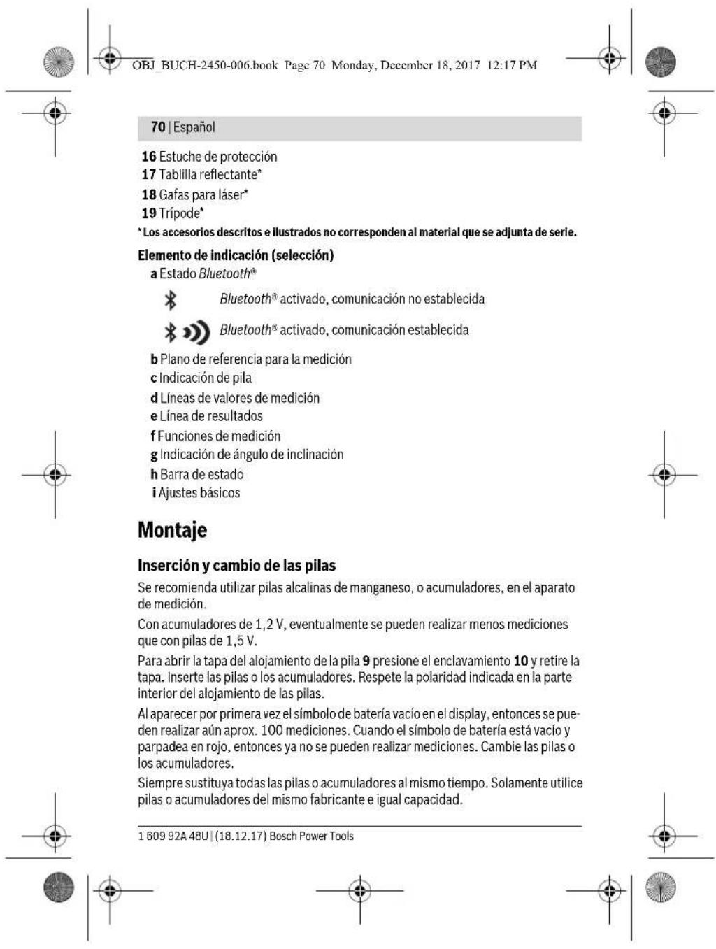 BOSCH GLM 100 C Professional - Componentes principales - 8