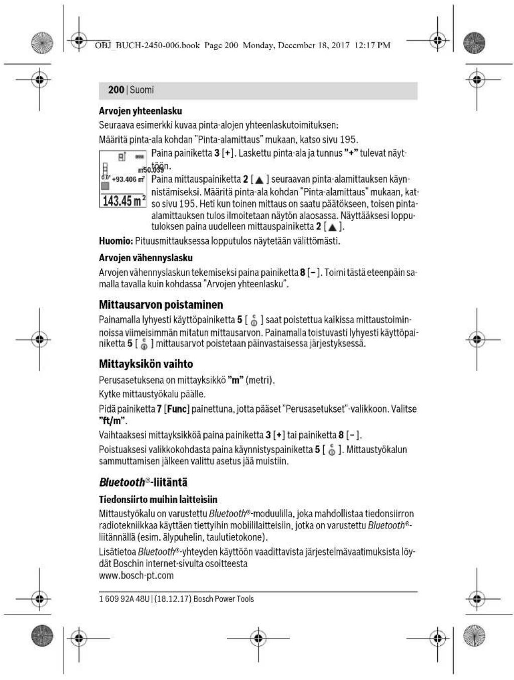 BOSCH GLM 100 C Professional - Arvojen yhteenlasku/vahennyslasku - 9