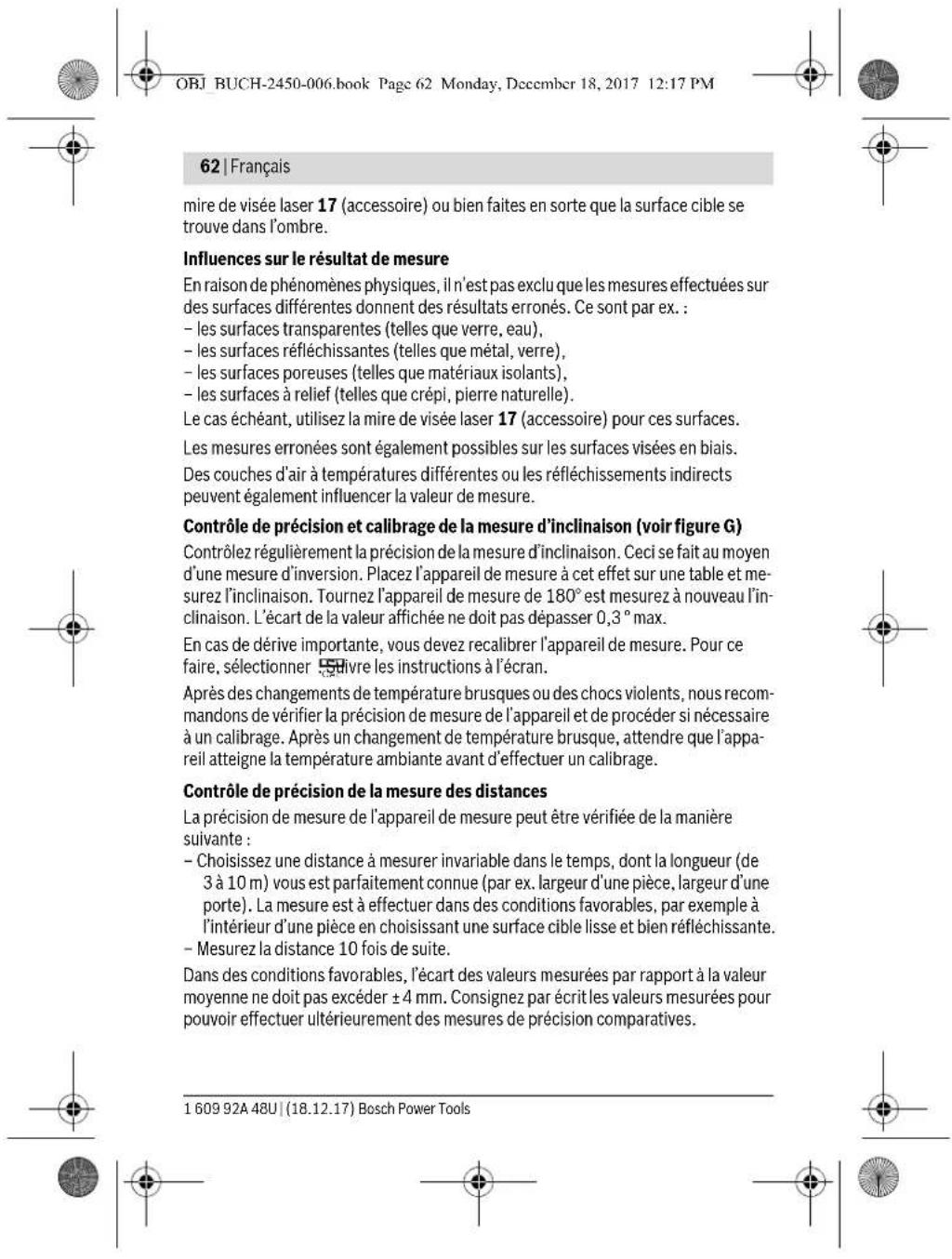 BOSCH GLM 100 C Professional - Influences sur la plage de mesure - 6