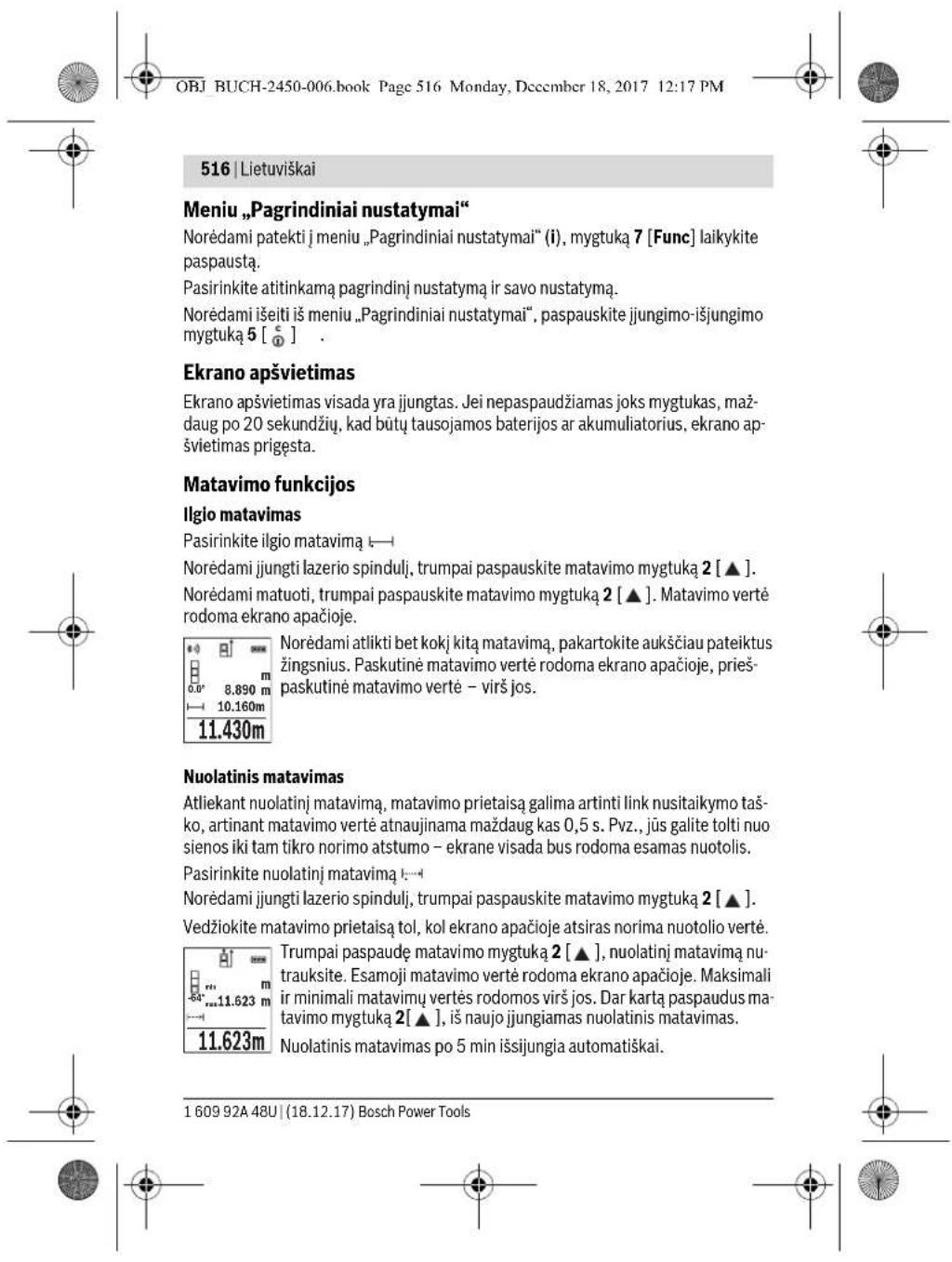 BOSCH GLM 100 C Professional - Bazinés plokstumos pasirinkimas (žr. pav. A) - 4