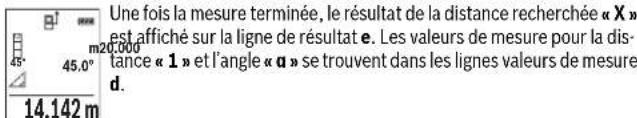BOSCH GLM 100 C Professional - a) Mesure indirecte de la hauteur (voir figure B) - 1