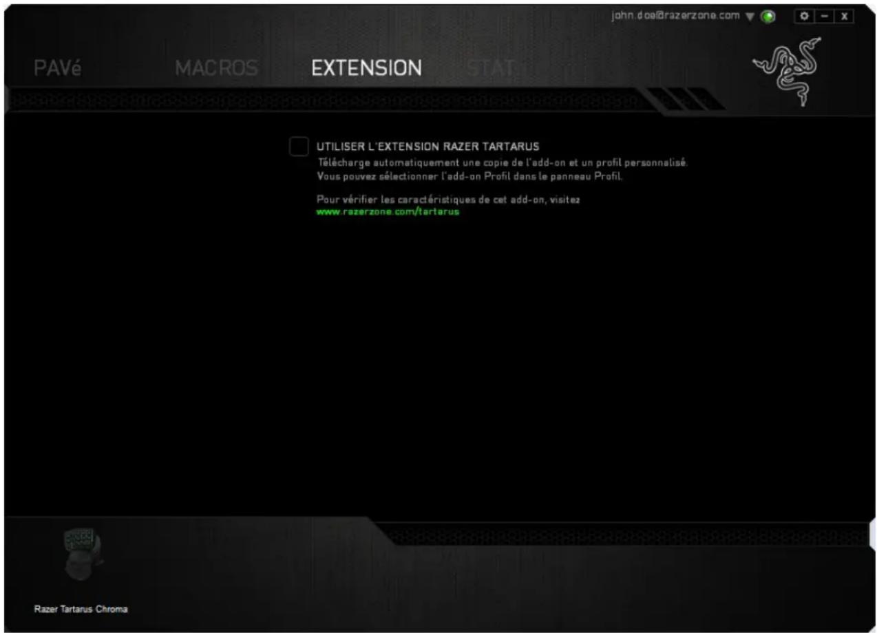 RAZER TARTARUS CHROMA - ONGLET EXTENSION - 1
