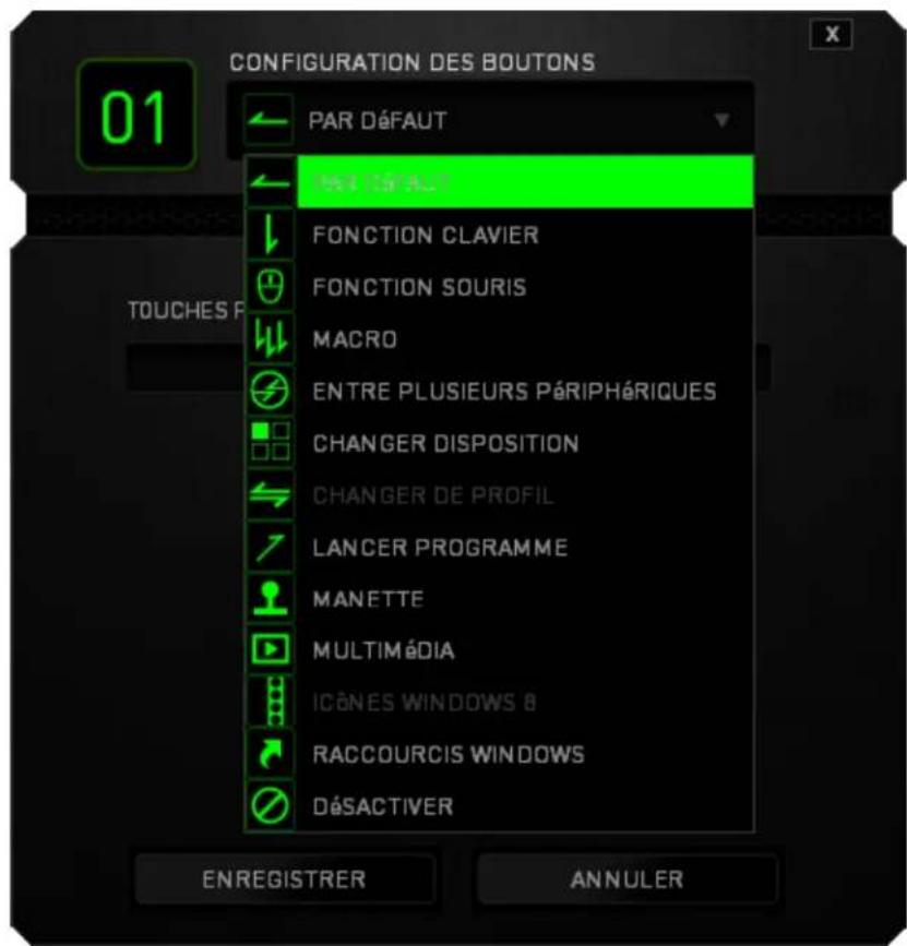 RAZER TARTARUS CHROMA - Menu D'affectation Des Touches - 1