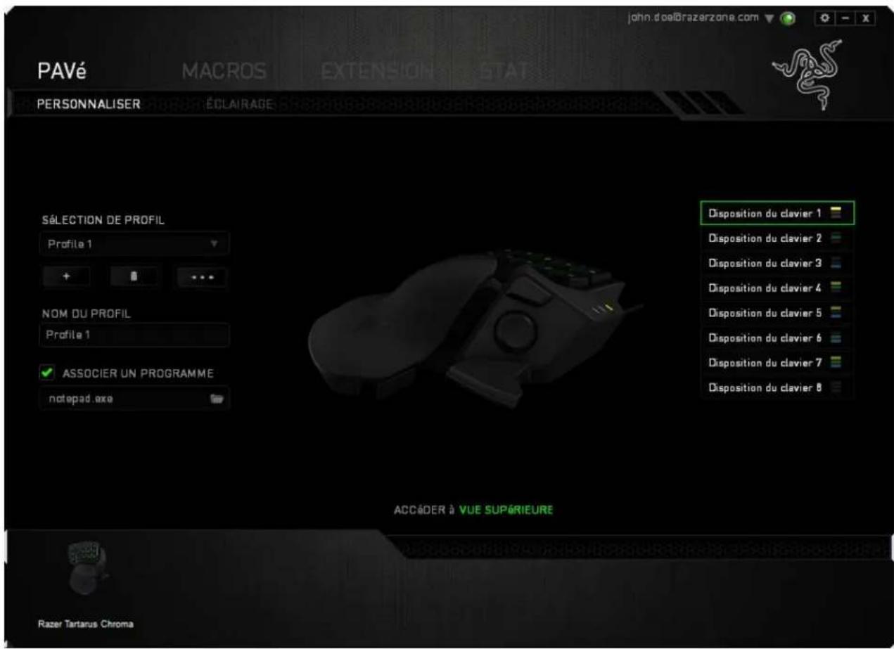 RAZER TARTARUS CHROMA - Vue latérale - 1