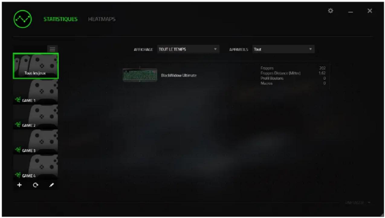 RAZER TARTARUS CHROMA - Liste des jeux - 1