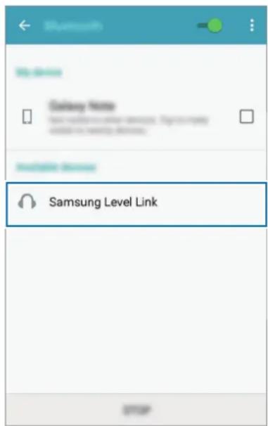 SAMSUNG EORG920A - Druge naprave Pritisnite Samsung Level Link s seznama. - 1