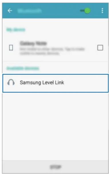 SAMSUNG EORG920A - Other device Tap Samsung Level Link from the list. - 1