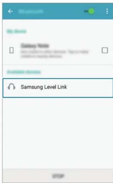 SAMSUNG EORG920A - 其他裝置 從清單中輕觸 Samsung Level Link。 - 1