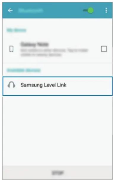 SAMSUNG EORG920A - Autre appareil Appuyez sur Samsung Level Link dans la liste. - 1