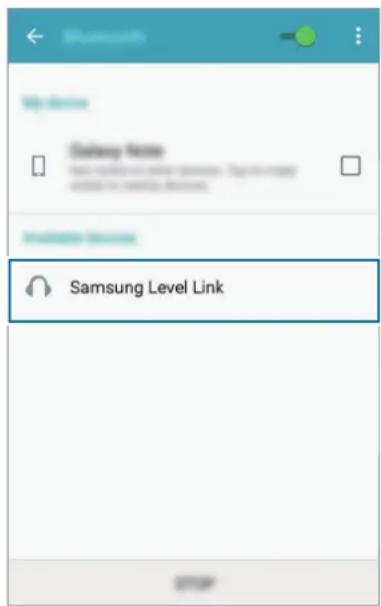 SAMSUNG EORG920A - Otra ierīce Sarakstā pieskarieties Samsung Level Link. - 1