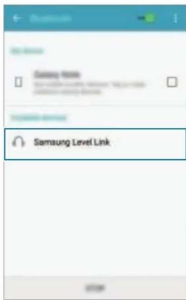 SAMSUNG EORG920B - 其他裝置 從清單中輕觸 Samsung Level Link。 - 1