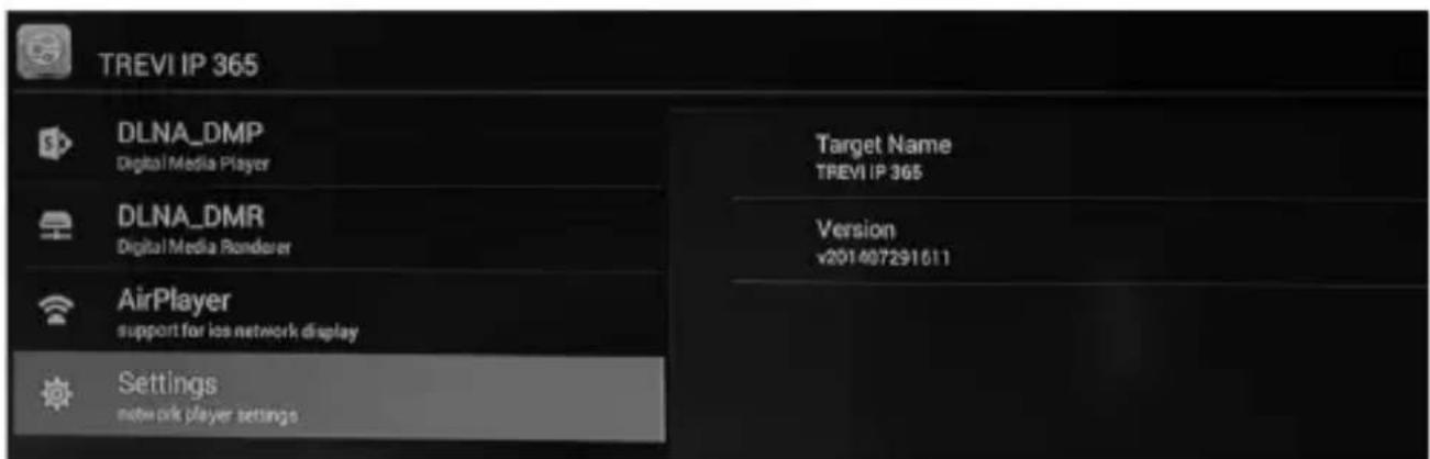 Trevi IP 365 - Désactivation de miracast: - 2