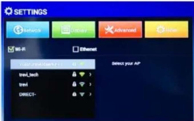 Trevi IP 365 - Désactivation de miracast: - 3