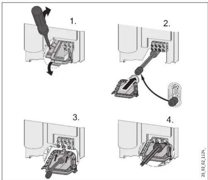 STIEBEL ELTRON DHE 21 SLi - Grote geleiderdoorsnedes bij de elektro-aansluiting onder - 1