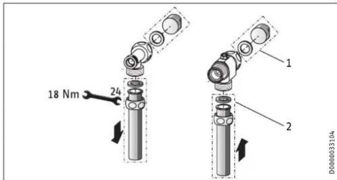 STIEBEL ELTRON DHE 21 SLi - Wasserinstallation Aufputz - 1