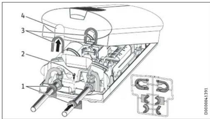 STIEBEL ELTRON DHE 21 SLi - Wasserinstallation Aufputz, Montage der Gerätekappe - 1