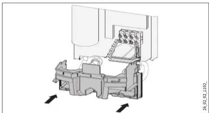STIEBEL ELTRON DHBE 24 SLi electronic - Fitting the base part of the back panel - 1