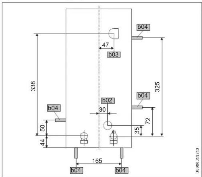 STIEBEL ELTRON DHBE 24 SLi electronic - Afmetingen en aansluitingen - 2