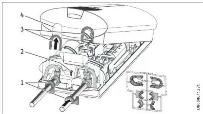 STIEBEL ELTRON DHE 18 SLi - Water installation for finished walls, fitting the appliance cover - 1