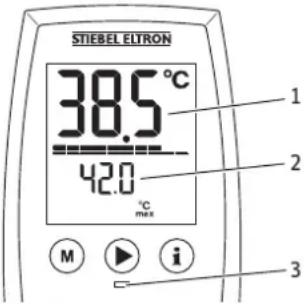 STIEBEL ELTRON DHE 18 SLi - Informacja o temperaturze na wlocie - 1