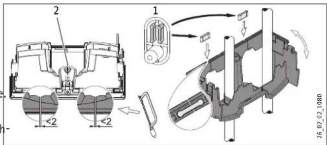 STIEBEL ELTRON DHE 18 SLi - Montage Rückwandunterteil bei Aufputz-Schraubanschluss - 1