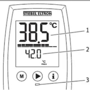 STIEBEL ELTRON DHE 18 SLi - Indication de la température d'entrée - 1